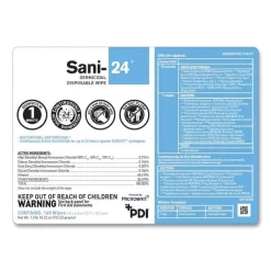 Sani Professional Sani-24 Germicidal Disposable Wipes, Large, 1-Ply, 6 X 6.75, Unscented, White, 160/Pack 5 Sani Professional Sani-24 Germicidal Disposable Wipes, Large, 1-Ply, 6 X 6.75, Unscented, White, 160/Pack -Professional cleaning tool store f970a91d701a312630d93dfee9031e4cf1