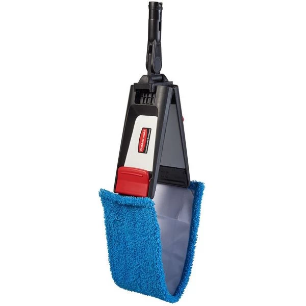 Rubbermaid Commercial Adaptable Flat Mop Kit, 19.5 X 5.5 Blue Microfiber Head, 48" To 72" Yellow Aluminum Handle 5 Rubbermaid Commercial Adaptable Flat Mop Kit, 19.5 X 5.5 Blue Microfiber Head, 48" To 72" Yellow Aluminum Handle - Image 5