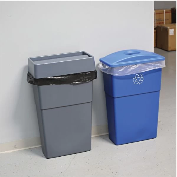 Genuine Joe 23-gallon Recycling Bin Round Cutout Lid 2 Genuine Joe 23-gallon Recycling Bin Round Cutout Lid - Image 2
