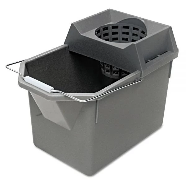 Rubbermaid Commercial Pail/Strainer Combination, 15qt, Steel Gray 1 Rubbermaid Commercial Pail/Strainer Combination, 15qt, Steel Gray