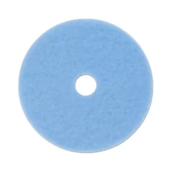 3M Hi-Performance Burnish Pad 3050, 20" Diameter, Sky Blue, 5/Carton