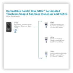 Georgia Pacific Professional Pacific Blue Ultra Automated Touchless Soap/Sanitizer Dispenser, 1,000 ML, 6.54 X 11.72 X 4, Black -Professional cleaning tool store fcc51f8b7a16ad871fecbc1b6cfdff4385