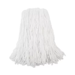 Boardwalk Premium Cut-End Wet Mop Heads, Rayon, 16oz, White, 12/Carton